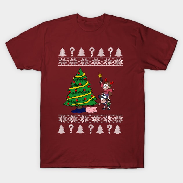 Gravity falls Christmas sweater T-Shirt by bowtie_fighter